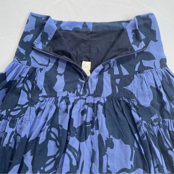Rare 90s-00s New Man Blue Floral Cotton Mini Skirt - Sz 38F - Picture 7 of 13